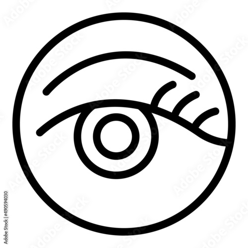 Gel patch icon outline vector. Eye mask. Cream skin