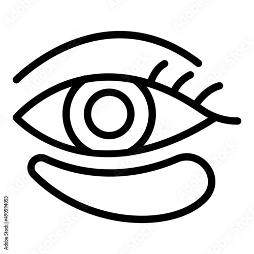 Eye skin patch icon outline vector. Face mask. Cosmetic cream