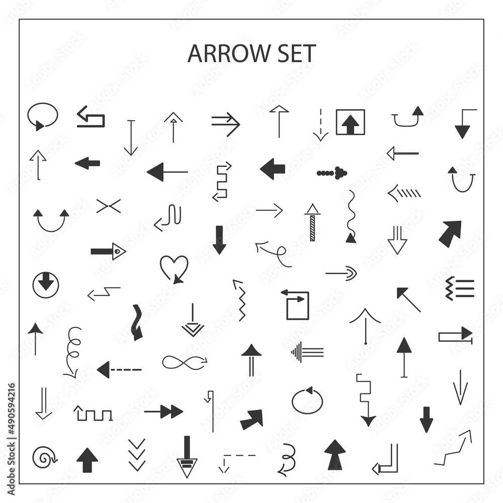 Set of vector arrows, pointers, signs, icons. Graphics for design. Set of vector arrows, pointers, signs, icons. Graphics for design.
