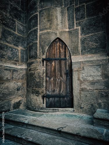 Dark medieval door