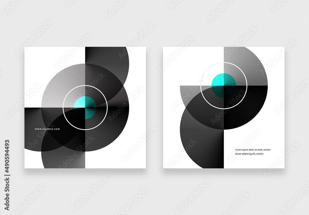 Abstract Gradient Layouts with Turquoise Accent Stock Template | Adobe ...