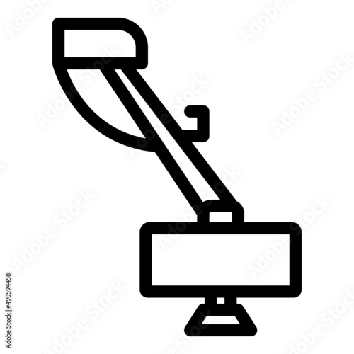 Grass trimmer icon outline vector. Lawn garden. Weed tool