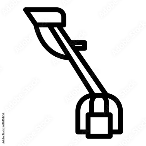 Gas trimmer icon outline vector. Lawn grass. Agriculture tool
