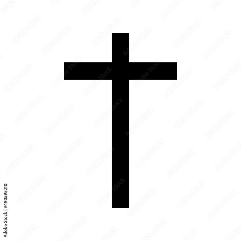 cross on white background