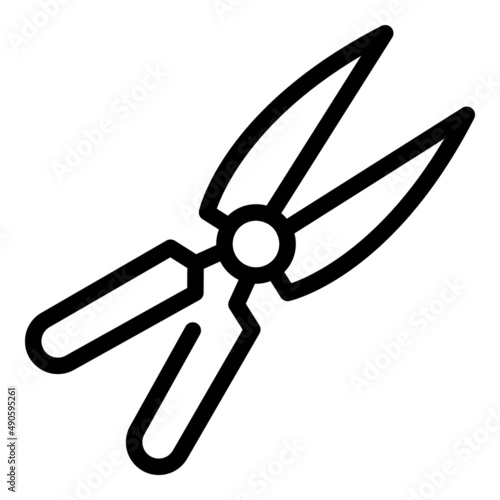 Scissors tool icon outline vector. Trimmer grass. Plant cutter