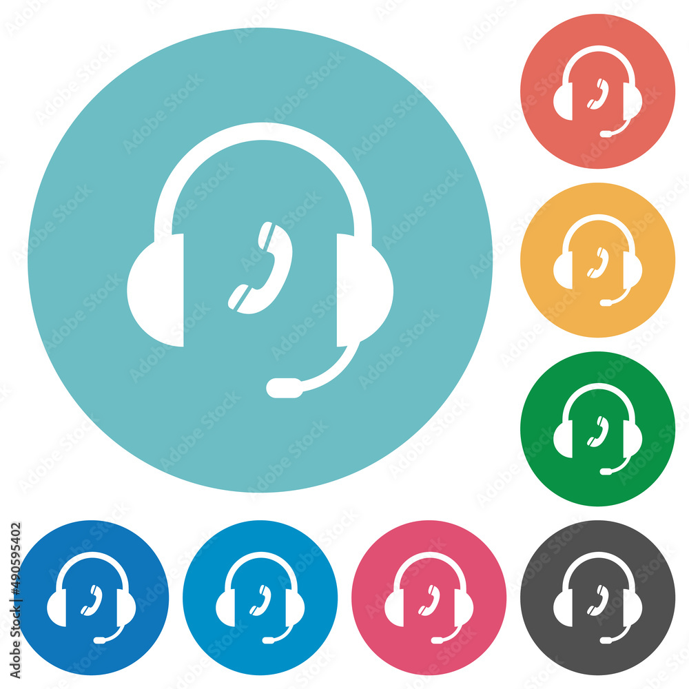 Call customer service flat round icons Call customer service flat round icons