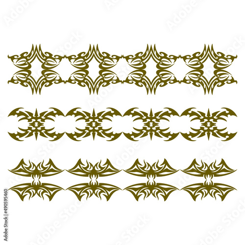Vector illustration of tattoo pattern. decorative composition...
