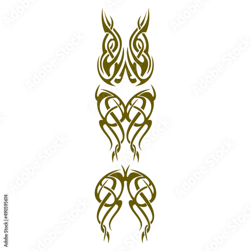 Vector illustration of  tattoo pattern. decorative composition...