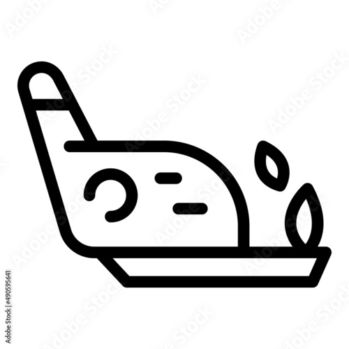 Agriculture machinery icon outline vector. Cutting equipment. String plant