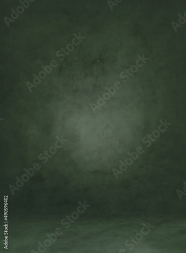 Dark Green Background Studio Portrait Backdrops Photo 4K