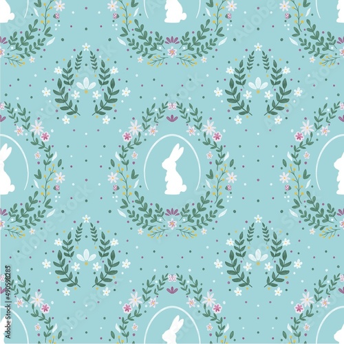 hand drawn seamless easter pattern