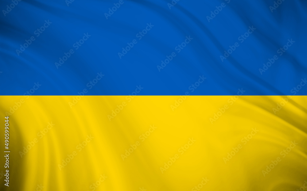Background with waving flag of Ukraine Background with waving flag of Ukraine
