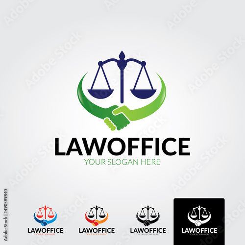 Minimal law office logo template - vector