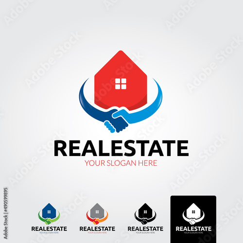 Minimal real estate logo template - vector