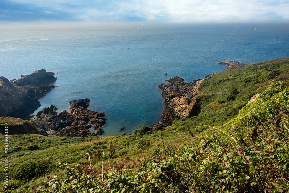 Scenic View of the English Channel from Guernsey