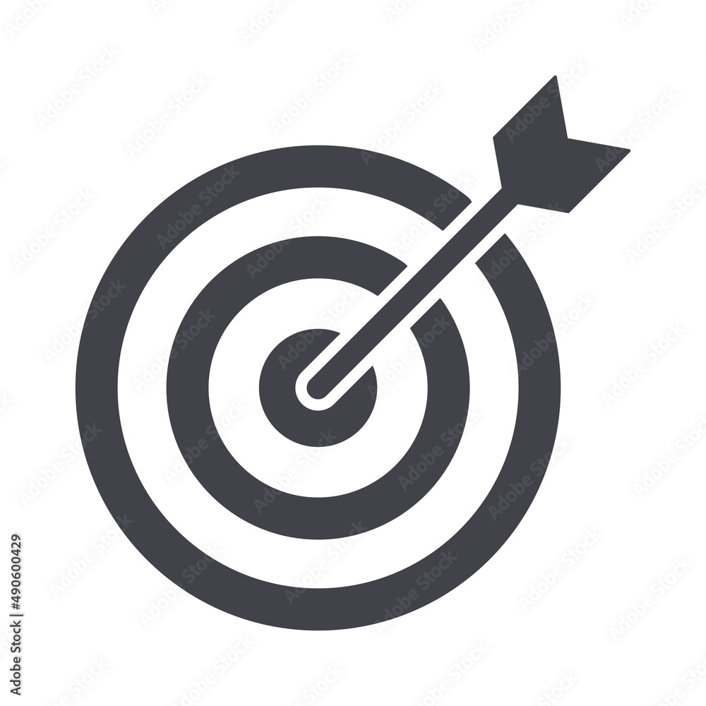 Simple Line Icon goal, target business sign. Illustration Simple Line Icon goal, target business sign. Illustration