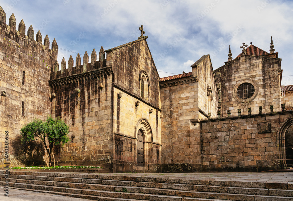 architectural ensemble of the cathedral of Braga, Portugal.