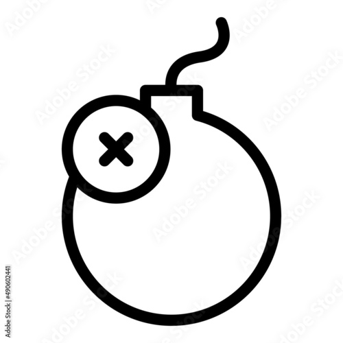 Virus bomb icon outline vector. Data antivirus. Firewall safety