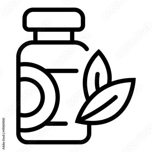 Cosmetic bottle icon outline vector. Face skin. Facial care