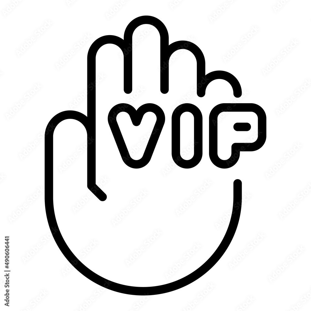 Vip person icon outline vector. Party event. Cinema cocert Vip person icon outline vector. Party event. Cinema cocert