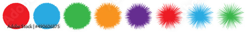 Radial, radiating, burst vector shape