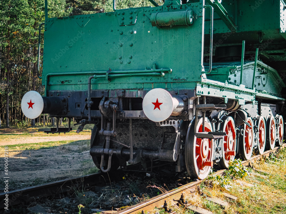 Naklejka premium old steam locomotive