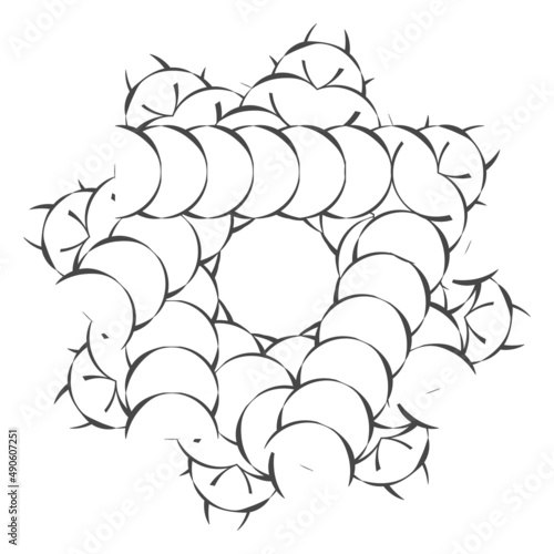 Abstract geometric black and white vector illustration