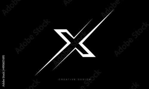 Letter design X speed branding logo symbol