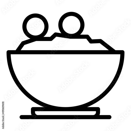 Bowl flakes icon outline vector. Cereal flakes. Corn box