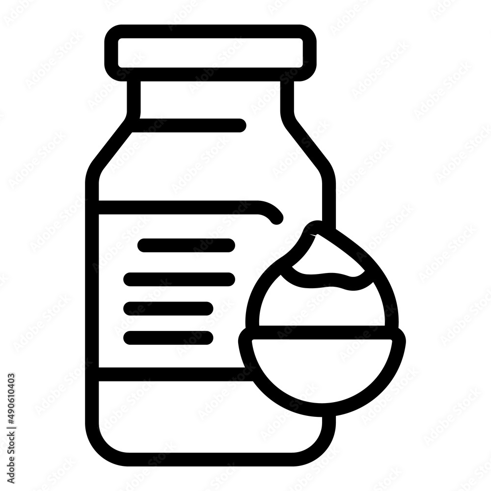 Almond milk icon outline vector. Vegetable soy. Drink food Almond milk icon outline vector. Vegetable soy. Drink food