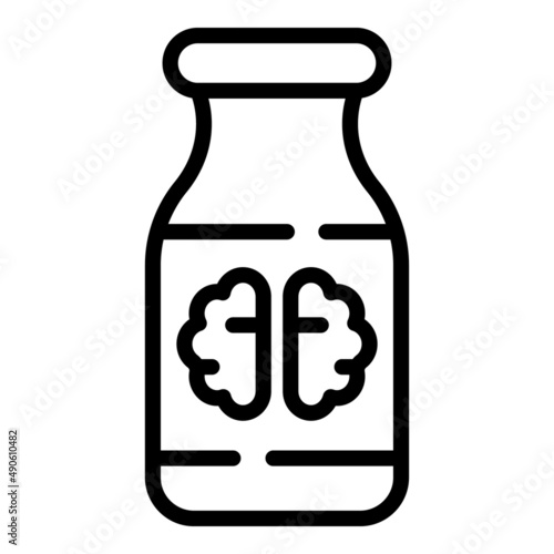 Greek nut milk icon outline vector. Vegan drink. Food soya