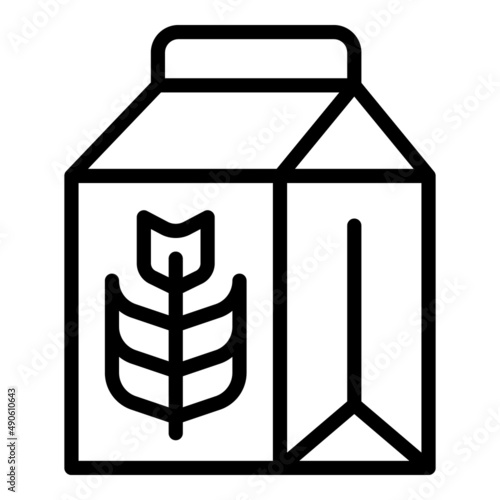 Vegetable milk pack icon outline vector. Vegan drink. Soya food
