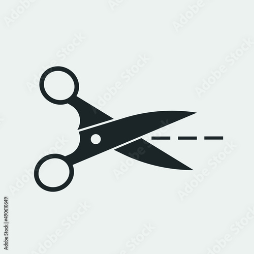 Cutting vector icon illustration sign