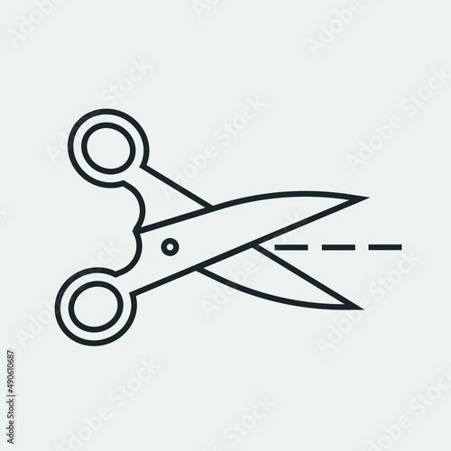 Cutting vector icon illustration sign