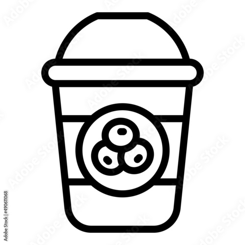 To go vegetable milk coffee icon outline vector. Vegan plant. Food oat