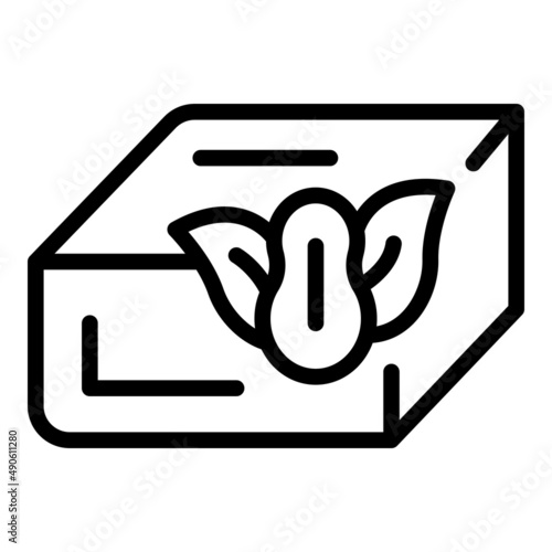 Vegan butter icon outline vector. Vegetable milk. Drink food