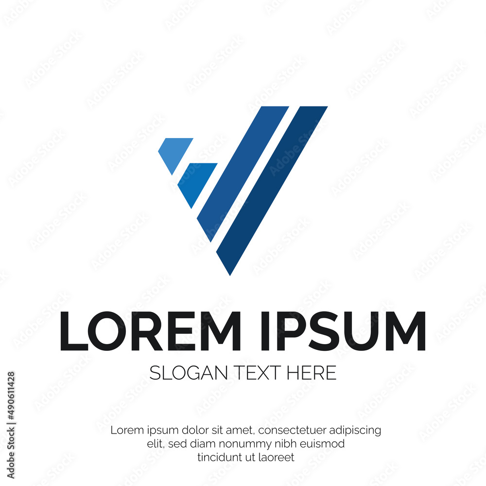 V Letter with Triangle Logo Vector Design V Letter with Triangle Logo Vector Design