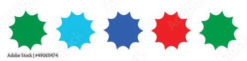Price flash, starburst, sunburst icon, shape vector
