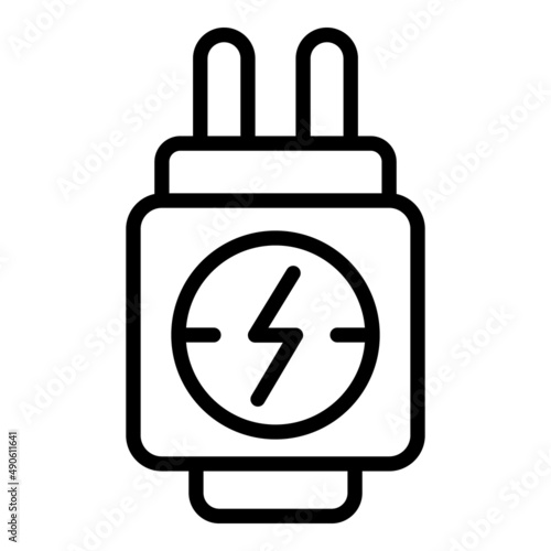Ecigarette charging adapter icon outline vector. Vape cigarette. Juice smoke