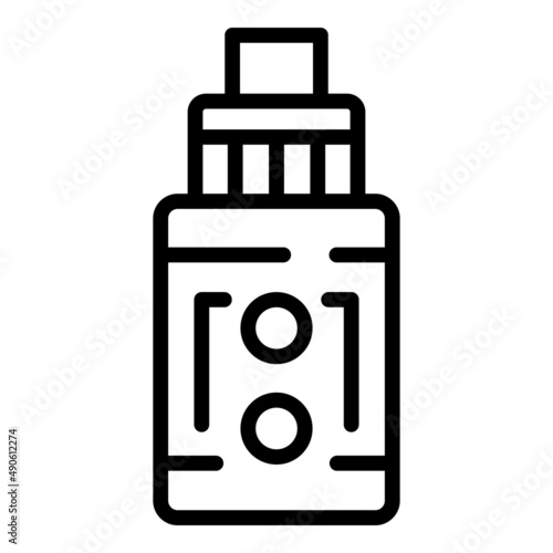 Bottle pack icon outline vector. Electronic vape. Smoke cig