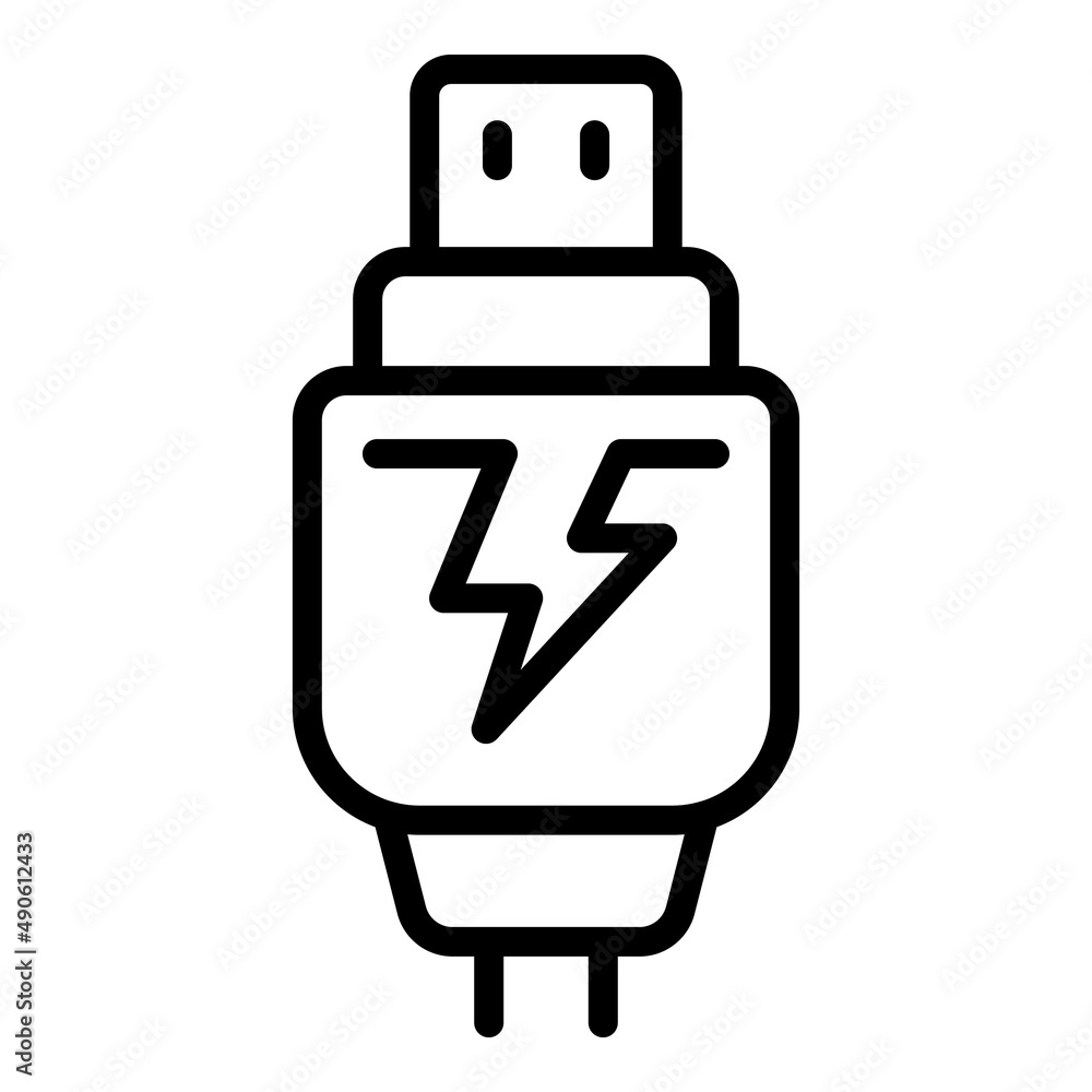 E cig cable icon outline vector. Vape cigarette. Smoke bottle E cig cable icon outline vector. Vape cigarette. Smoke bottle
