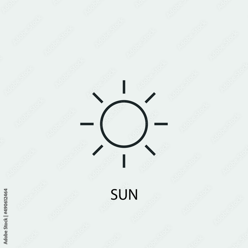 Sun vector icon illustration sign Sun vector icon illustration sign