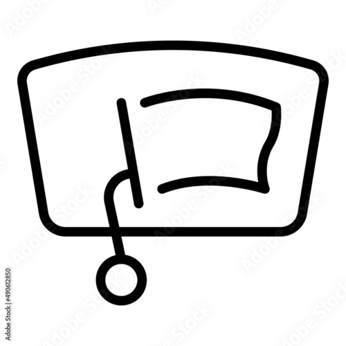 Auto windshield wiper icon outline vector. Car windscreen. Window rain