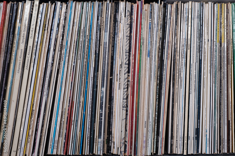 Plattensammlung Vinyl - obrazy, fototapety, plakaty 