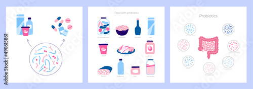 Probiotics set concept