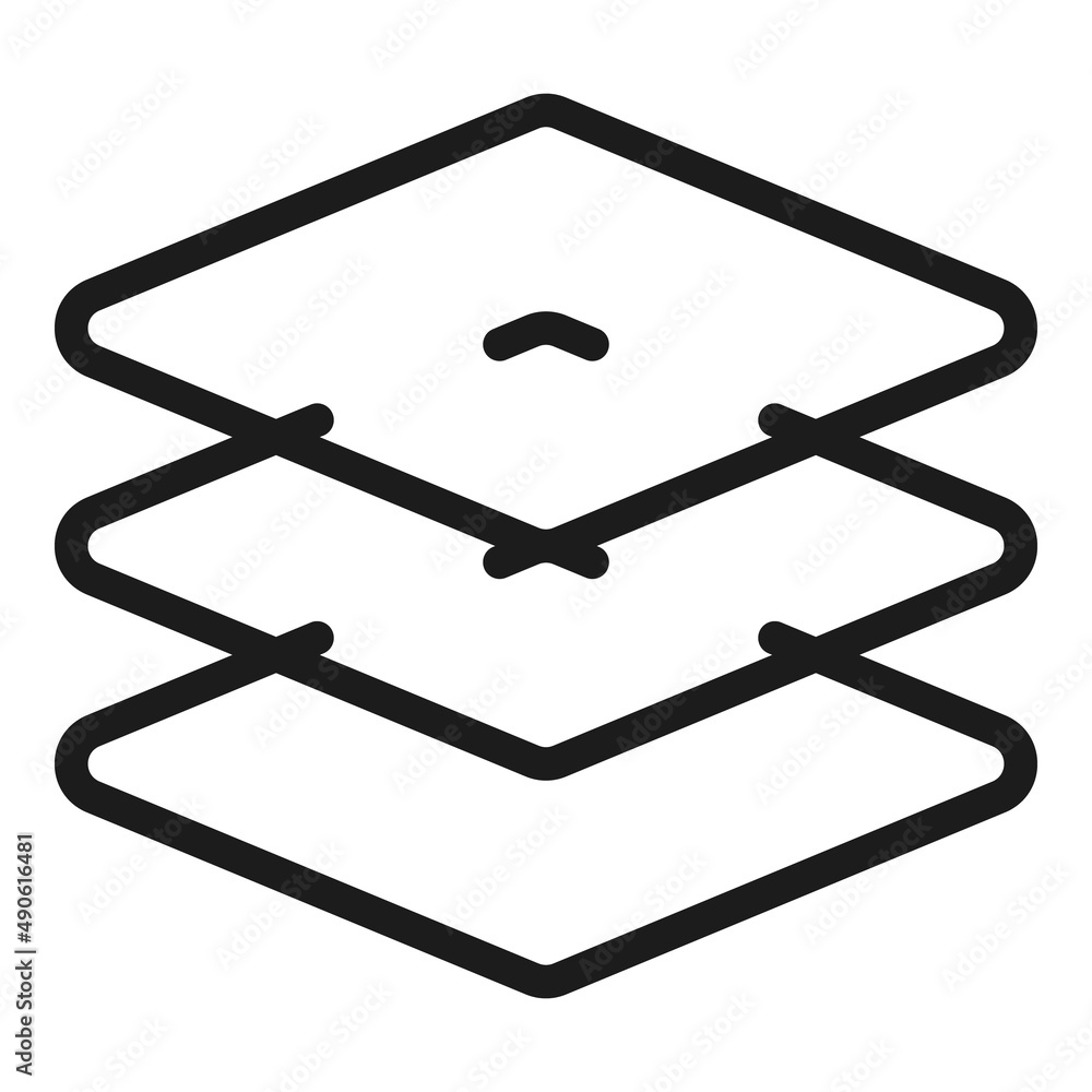 Layer edit icon outline vector. Tool data. Rotate scale Layer edit icon outline vector. Tool data. Rotate scale