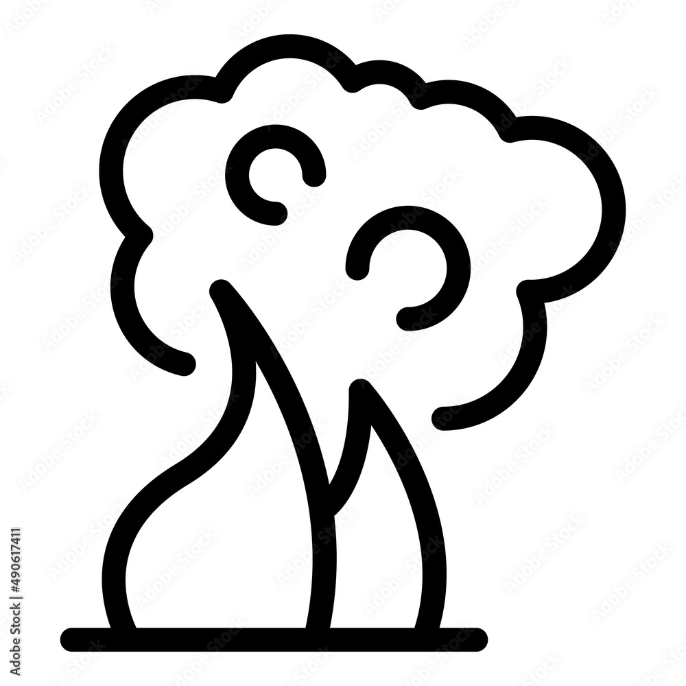 Fire smoking icon outline vector. Air clean. Dust wind protection Fire smoking icon outline vector. Air clean. Dust wind protection