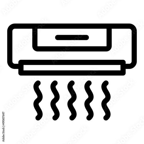 Air conditioner icon outline vector. Clean filter. Wind purify