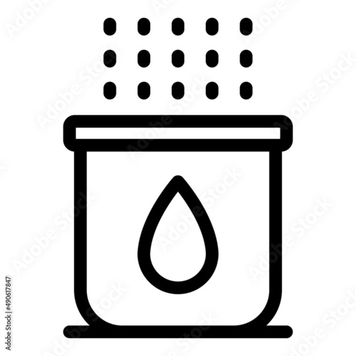 Water drop clean icon outline vector. Air filter. Wind purify