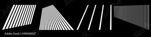 3D lines in perspective, Angled, slanting, oblique and diagonal lines, stripes vector design element